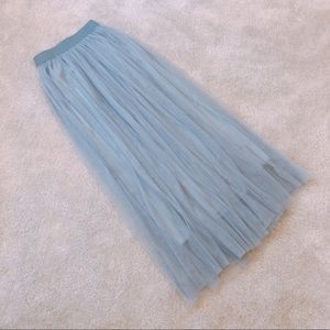 Dusty blue bridesmaid dress tutu skirt tulle skirt